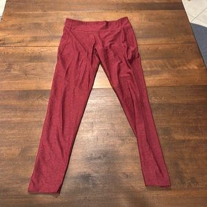 Outdoor Voices Leggings - L - Burgundy/Raspberry